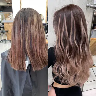 ロング カラー ヘアアレンジ TATSUYA アートディレクターのヘアスタイル