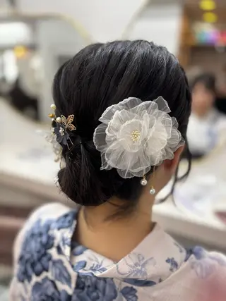 ヘアアレンジ ゆめな／ヘアセット /ワンカラー💗🫧のヘアスタイル