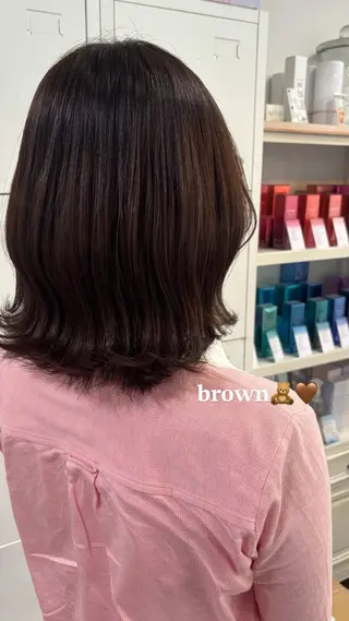 ミディアム カラー 石井 美羽のヘアスタイル