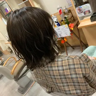 ミディアム カラー ヘアアレンジ Ren 韓国風のヘアスタイル