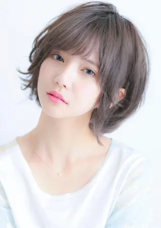 ショート カラー モテ髪透明感❤️ デイズヘアカラーのヘアスタイル