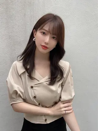 セミロング モテ髪🤍こなれヘア 藤山裕大のヘアスタイル