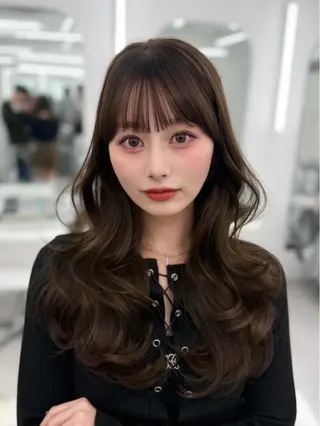 セミロング 前髪顔まわりカット 🌈中村海聖のヘアスタイル