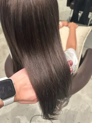 ミディアム カラー 髪質改善ストレート 中林優太のヘアスタイル
