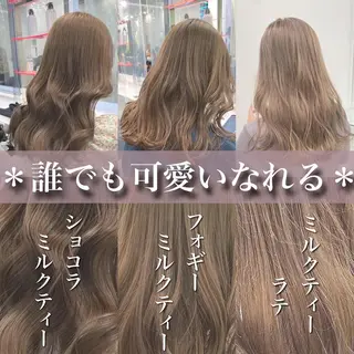 セミロング カラー センターパート特化 井上健太のヘアスタイル