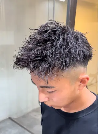 ショート パーマ りょうま⚡️新小岩 ニュアンスパーマのヘアスタイル