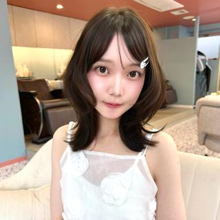 ミディアム カラー 🎀【韓国ヘア】 🎀田中 華澄のヘアスタイル