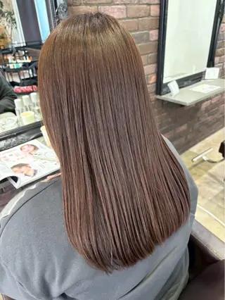 カラー 透明感カラー ここののヘアスタイル