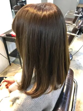 ミディアム カラー メンズカットパーマ 似合わせカット 小林のヘアスタイル