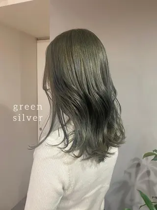 セミロング カラー ヘアアレンジ ボブ /ニュアンス/ satomi🧸💖のヘアスタイル