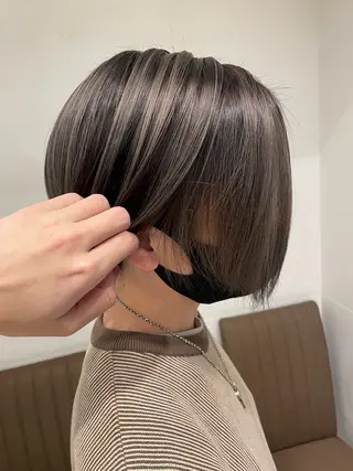 ショート カラー 《ブリーチ/赤み消し /髪質改善》若松良樹のヘアスタイル