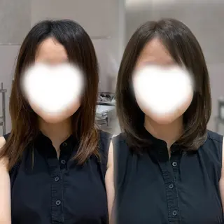 ミディアム カラー 内田 志乃のヘアスタイル