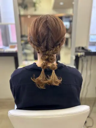 ミディアム カラー ヘアアレンジ むとう ひろみのヘアスタイル