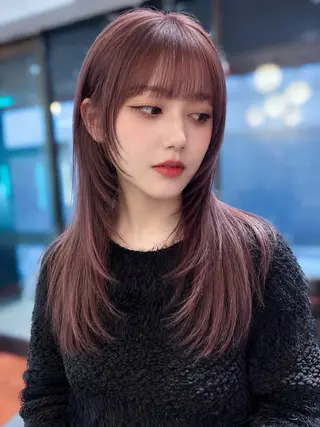 セミロング カラー 【デザインカラー】 南堀江　宇都宮のヘアスタイル