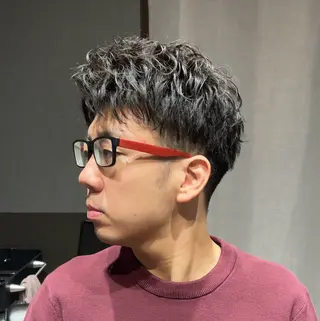 ショート パーマ メンズ 佐藤 純のヘアスタイル