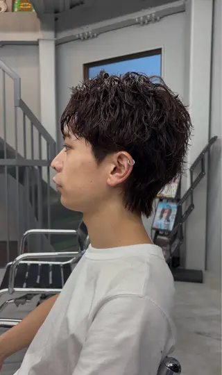 カラー パーマ メンズ 鈴木 静のヘアスタイル