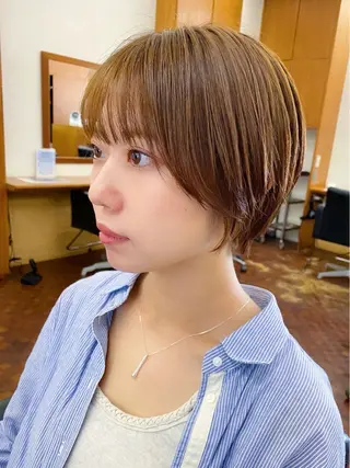 ショート カラー 似合わせレイヤー/ ケアパーマ/高倉のヘアスタイル