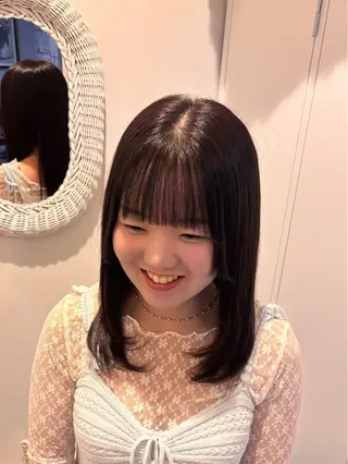 ミディアム カラー loty すずなのヘアスタイル