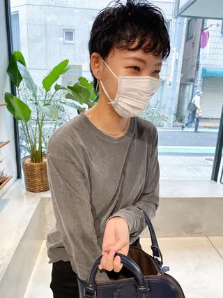 ショート カラー パーマ ヘアアレンジ メンズ キッズ ネイル マツエク・マツパ パーマスタイル🔅 sayacaのヘアスタイル