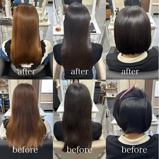ロング かがみ/メンテナンス カット無料のヘアスタイル