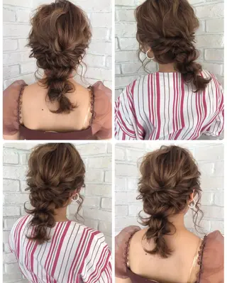 ヘアアレンジ あやか 白髪ぼかしハイライトのヘアスタイル