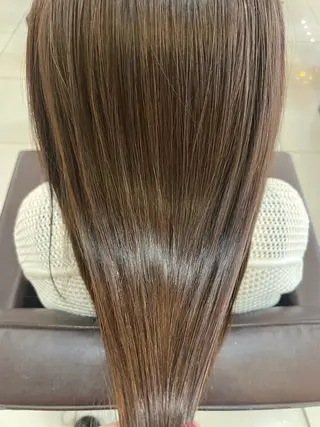 セミロング カラー 似合わせまつパ× オリーブカラー/ゆりのヘアスタイル