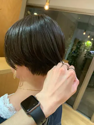 ショート カラー パーマ ヘアアレンジ 松田 亮葉のヘアスタイル