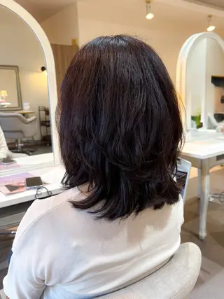 セミロング 石平 暖のヘアスタイル