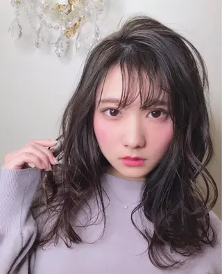セミロング パーマ LUMIA/オーナー 西田わかばのヘアスタイル