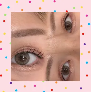 マツエク・マツパ ゆあ🤎暖色系🍊 マツパ👀眉毛🌈のマツエク・マツパデザイン