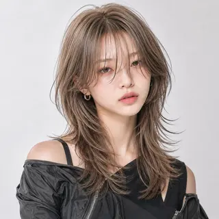 セミロング カラー 池袋/レイヤー/ 縮毛矯正/おばかんのヘアスタイル