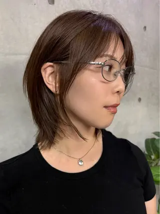ミディアム レイヤーカット\ウル フ　chinatsuのヘアスタイル