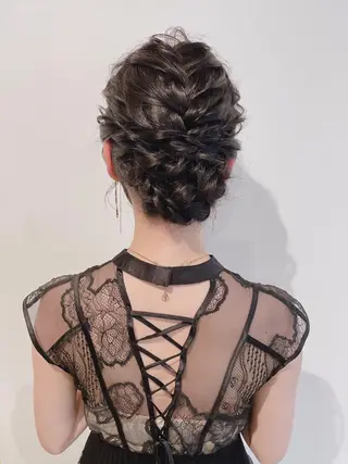 ミディアム ヘアアレンジ ヘアアレンジ にいた かづしげのヘアスタイル