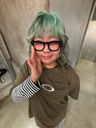 ミディアム カラー デザインカラー /rioのヘアスタイル
