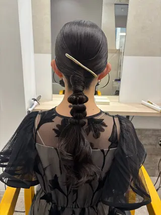ヘアアレンジ ブリーチなしWカラー ヘアセット菜希のヘアスタイル