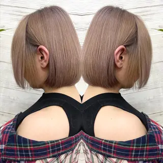 ショート カラー ヘアアレンジ 枝毛カット＆髪質改善 満足NO.1岡しゃんのヘアスタイル