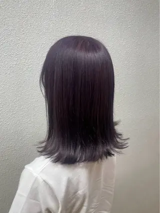ミディアム カラー 濱本 樹蘭のヘアスタイル