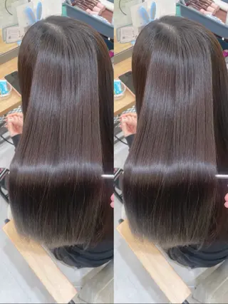 ロング 髪質改善✨艶髪カラー 縮毛矯正✨有田仁志のヘアスタイル