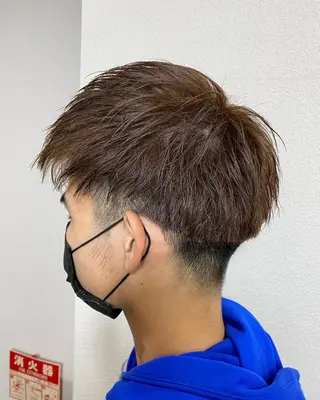 カラー パーマ メンズ特化 岸本 阪急六甲サロンドロイのヘアスタイル