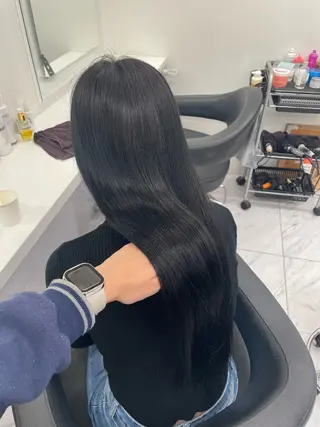 ロング カラー 🖤暗髪グレージュ |透明感カラー ゆりのヘアスタイル