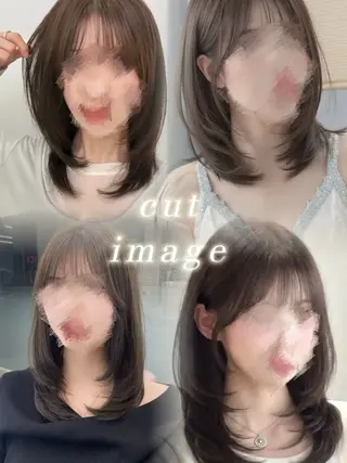 ミディアム 松澤 佑弥のヘアスタイル