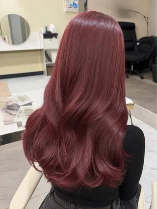 ロング カラー aku🩷韓国ヘア 暖色カラー🎀のヘアスタイル