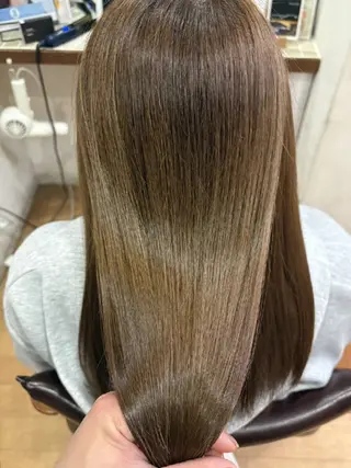 ロング カラー 縮毛矯正/ワンカラー モデル募集🫧田村のヘアスタイル