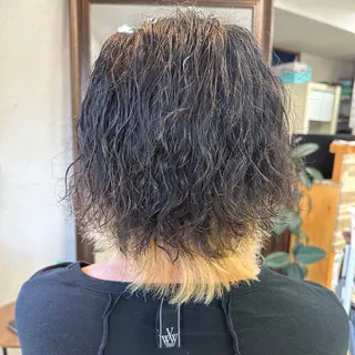 ミディアム カラー メンズ 三原 友美のヘアスタイル