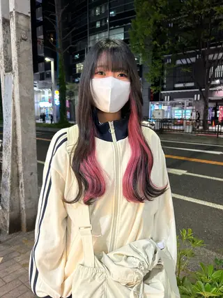 ロング カラー りん🧸透明感カラ ー/ヘアアレンジのヘアスタイル