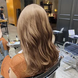 セミロング カラー 透明感カラー🌿 グレージュ🐺陽介のヘアスタイル
