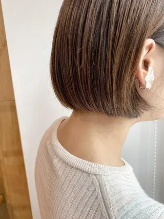 ショート レイヤー/大人ボブ| ワタナベ リョウカのヘアスタイル