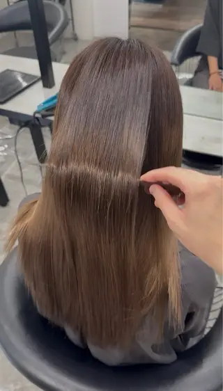 ロング りきと🦋河原町 縮毛矯正/艶カラーのヘアスタイル