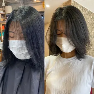 セミロング カラー Pia ツボイ ケイタのヘアスタイル