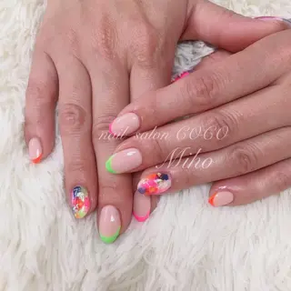 セミロング カラー パーマ ヘアアレンジ メンズ キッズ ネイル マツエク・マツパ nail Berunaのネイルデザイン